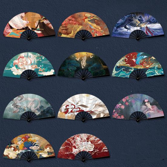 Складной веер Элегантный бамбуковый веер в китайском стиле Легкий прочный ручной веер для выступлений и жарких летних дней