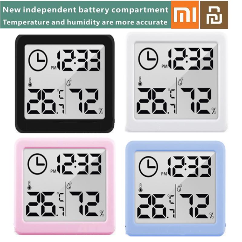 Upgrade Xiaomi Youpin Digital LCD Indoor Convenient Temperature Sensor Humidity Meter Clock Thermometer Hygrometer Gauge
