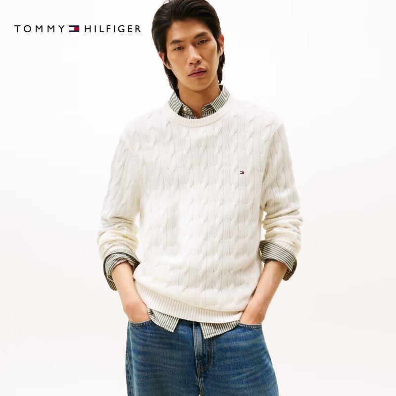 Tommy Hilfiger Унисекс свитер из чистой шерсти с косами