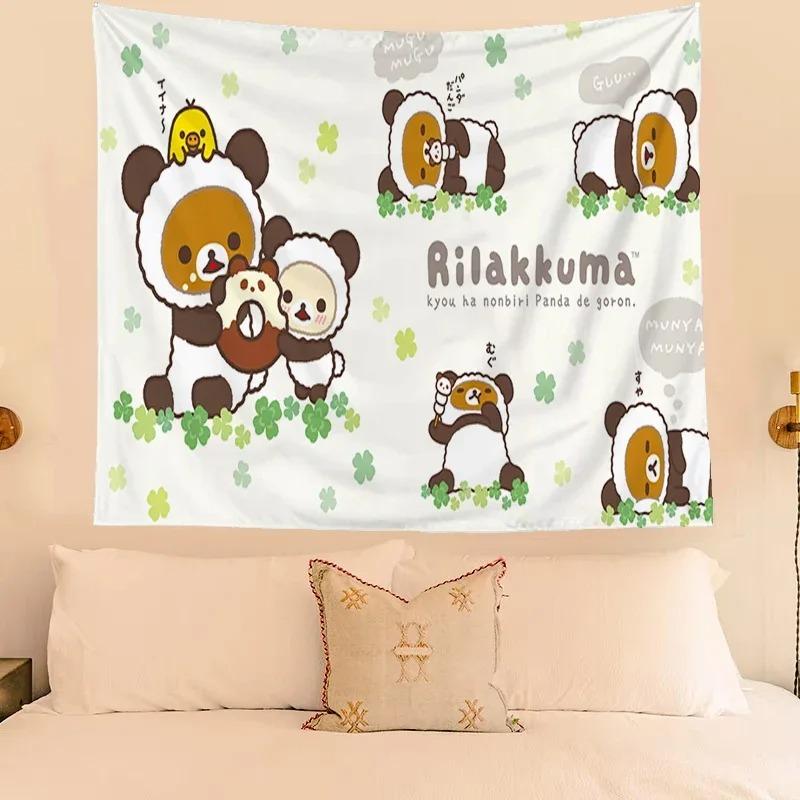 Cute Bear Cartoon Decorative Tapestry Home Wall Decoration Office Living Room Tapestry