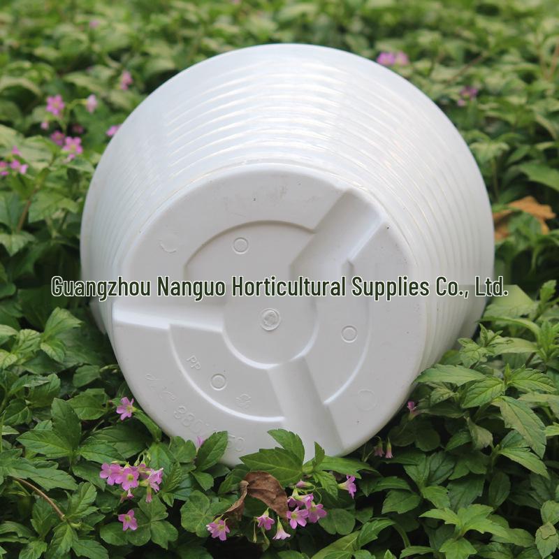 Большой горшок-цилиндр с резьбой из ПП материала, имитация керамики, белый и черный