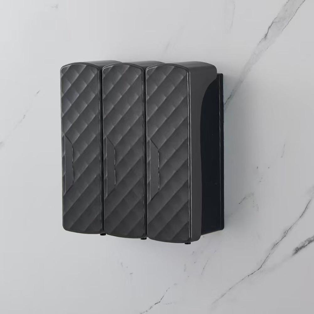 1 PC Soap Dispenser For Bathroom Parts 23*10*7cm 1500ML 3-bedroom Diamond  Wall Mounted Shampoo, Conditioner, Shower Nozzle