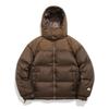 Unisex Winter Down Jacket With Detachable Hood Japanese Style Patchwork Design 90% White Duck Windproof Warm