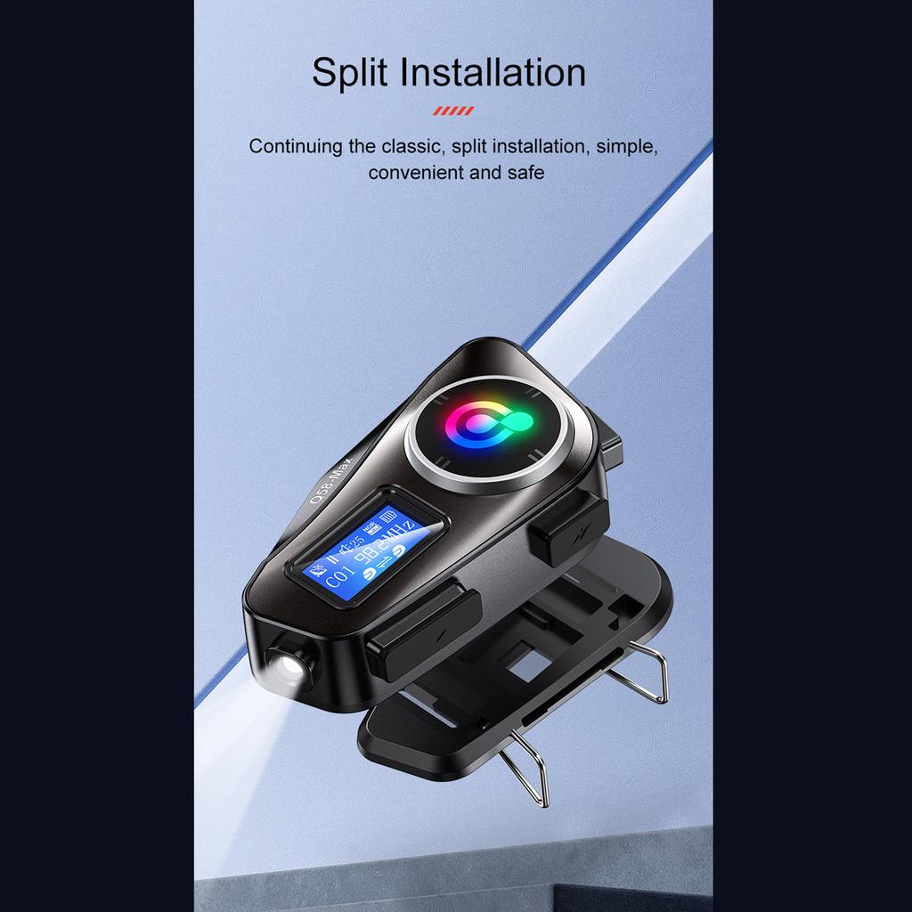 Q58 Max Беспроводная мотоциклетная гарнитура для внутренней связи с шумоподавлением для двух гонщиков, которые разговаривают одновременно