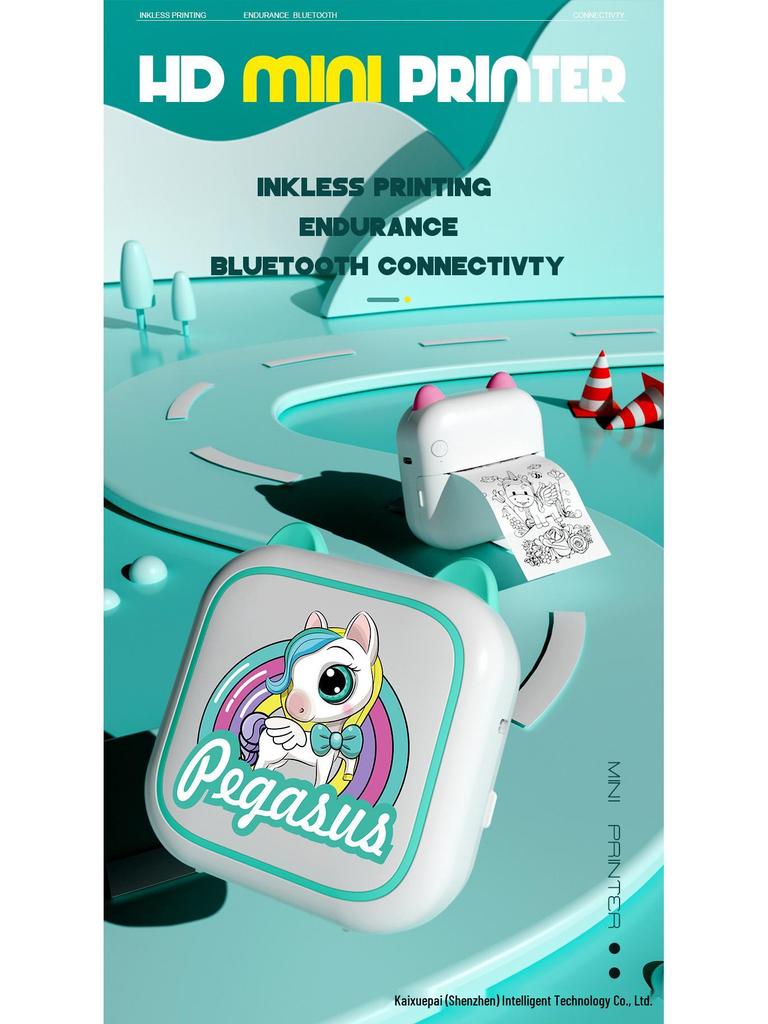 Portable Wireless Mini Photo and Label Printer - Mobile Phone Compatible