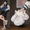 2025 Autumn New Ins Korean Version of Little White Shoes Student Fashion Platform Women's Shoes Versatile Casual Sports Shoes FB3310