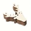 20PCS/10PCS/5PCS 50m Hemp Rope Wooden Deer Head Christmas Ornament Pendant Pendant Wooden Pendant Decoration Wooden DIY Craft