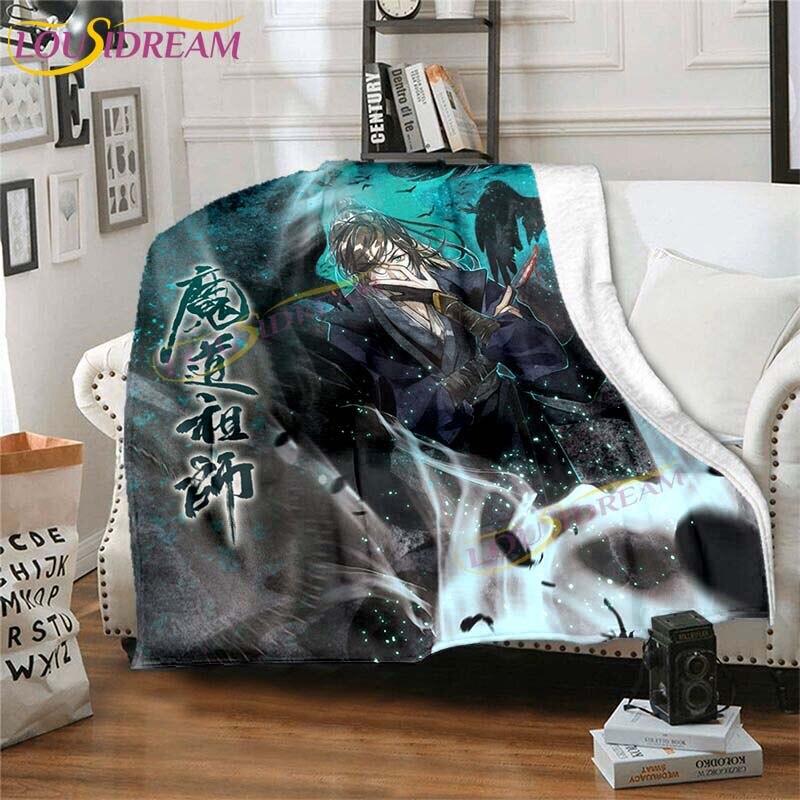 Official Grandmaster of Demonic Blanket The Untamed Blanket Flannel Blanket for Bedroom Sofa Chair Throw Blanket Travel Blankets