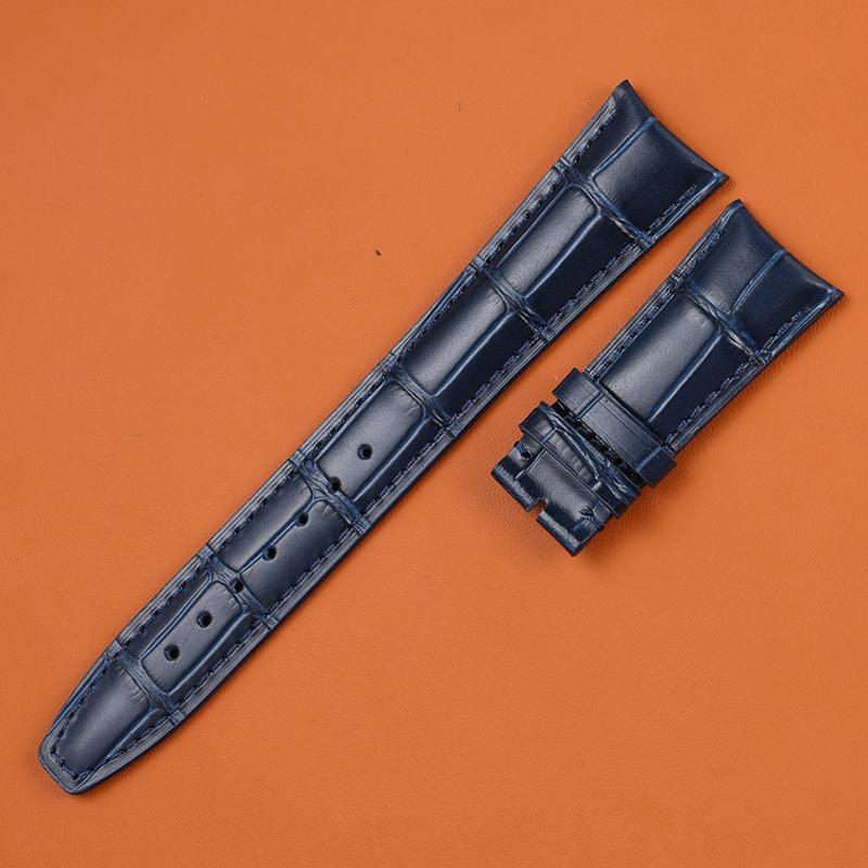 22mm 20mm Genuine Leather Alligator Texture Watch Band for IWC Portofino Men's Watch, Soft Comfortable Replacement Strap, Luxury