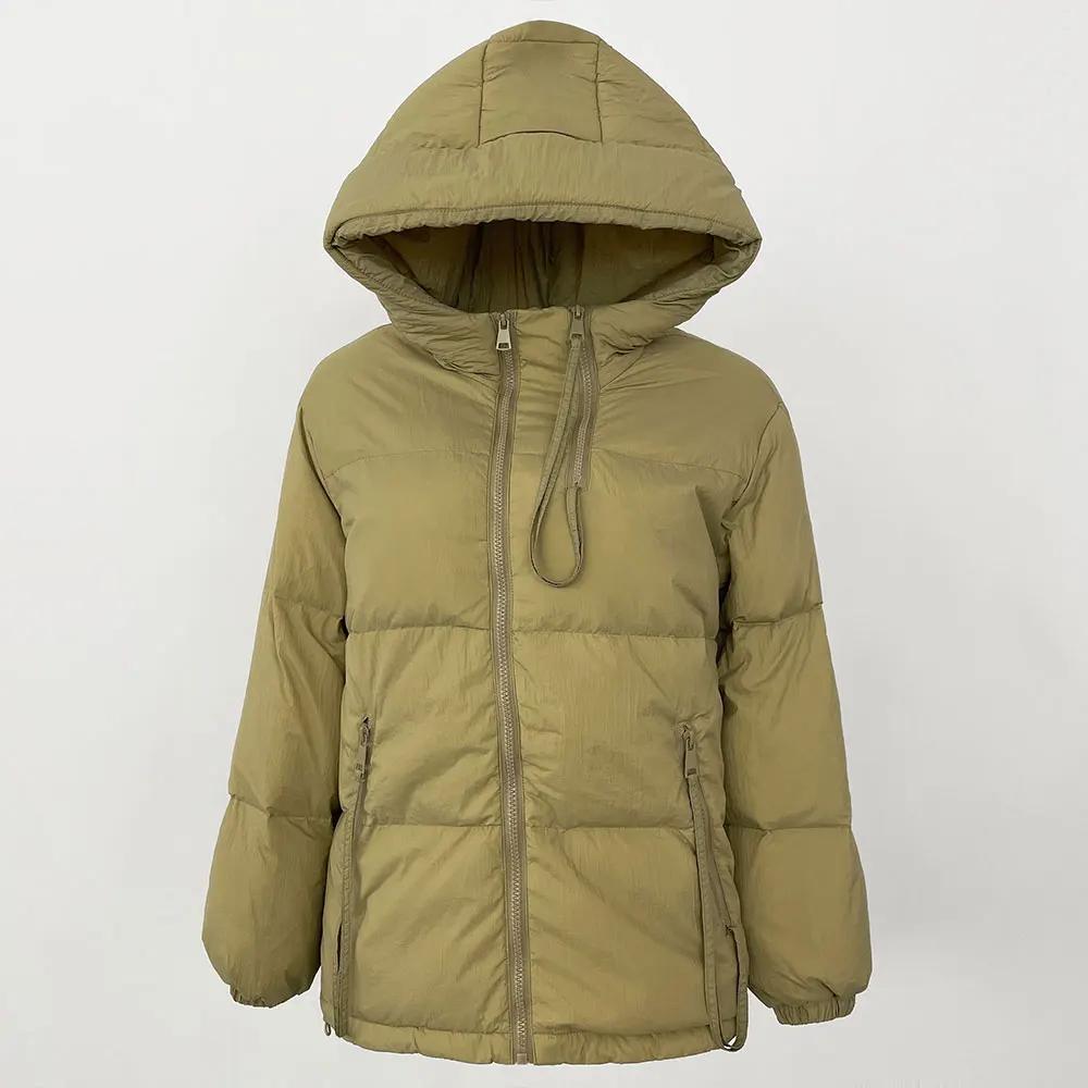 OFTBUY Winter Women Commuting Thickened Down Jacket Warm Hooded Filled with 90% White Duck Down Loose Casual Down Jacket