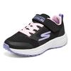 Skechers Кроссовки для девочек на шнуровке, удобные, простые, с амортизацией, прочные, низкие, для бега, детские кроссовки, Черный Фиолетовый 302409L-BKMT