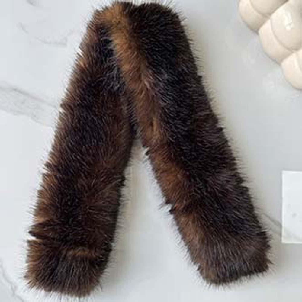 Soft Texture Winter Faux Fur Scarf Skin Friendly Cross Fluffy Collar Holiday Gifting