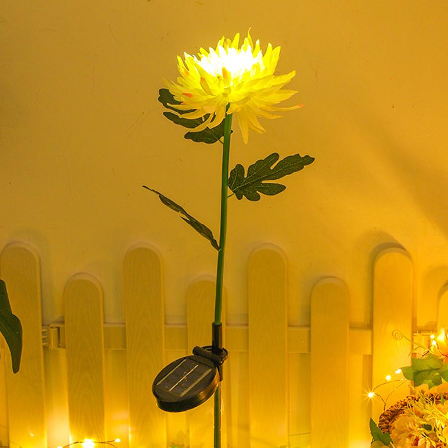 LED Solar Ball Chrysanthemum Lamp Outdoor Lawn Lamp Waterproof Camping Festival Lamp Garden Plug in Lamp