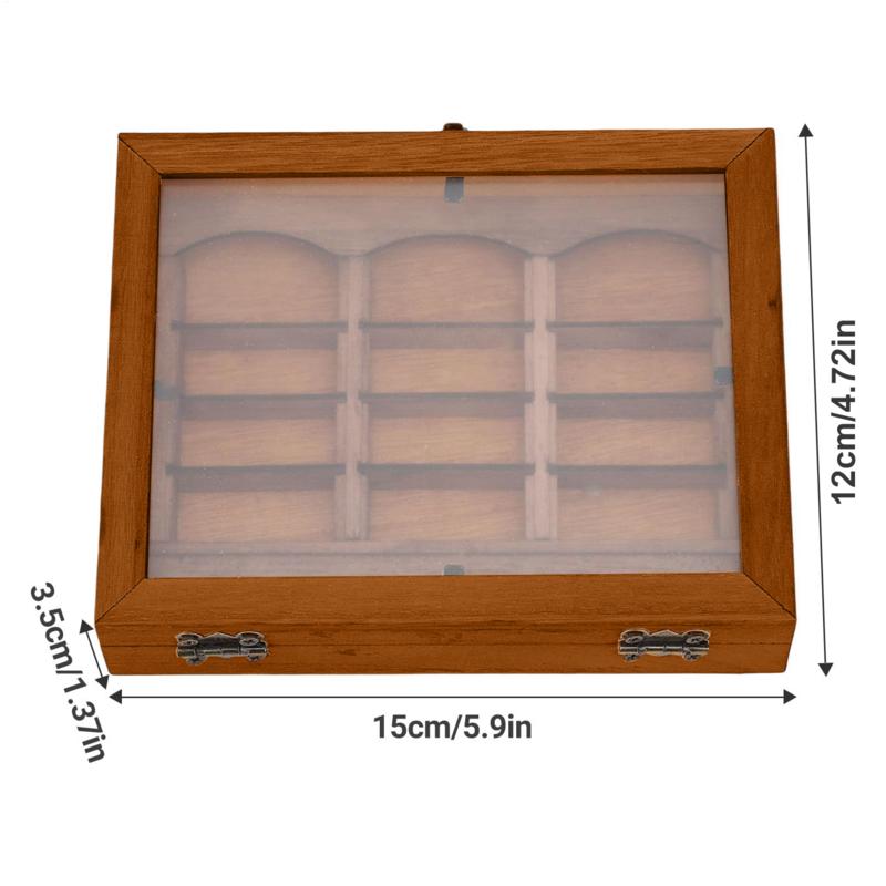 Miniature Bookshelf Ornament Stress Relieving Miniature Book Boxes Display Shelf Deformation Resistance Stylish for Bookstore