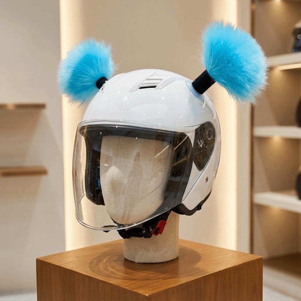 2Pcs/Set Removable Motorcycle Helmet Bun Head for Moto Cycling Skiing