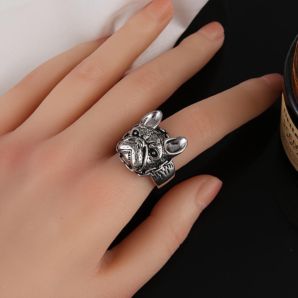 Vintage Puppy Bulldog Ring Fashion Ring Open Ring