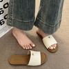 Нежные шлепанцы на толстой подошве для женской летней уличной обуви 2025 лето новые нежные шлепанцы на одно слово приморские сандалии
