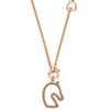 Hermès Серия Tonnerre Дизайн с головой лошади Ожерелье Женское Розовое золото H100115FO55