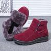 Модные женские зимние сапоги 2025 года, новые нескользящие теплые ботинки, повседневные плюшевые ботинки на платформе, женские высокие нескользящие хлопковые туфли