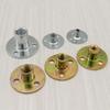 5Pcs/set Nut Fastener Lock Nuts Metal Tee Furniture Nuts Screw Three-hole Locking Flange Nut