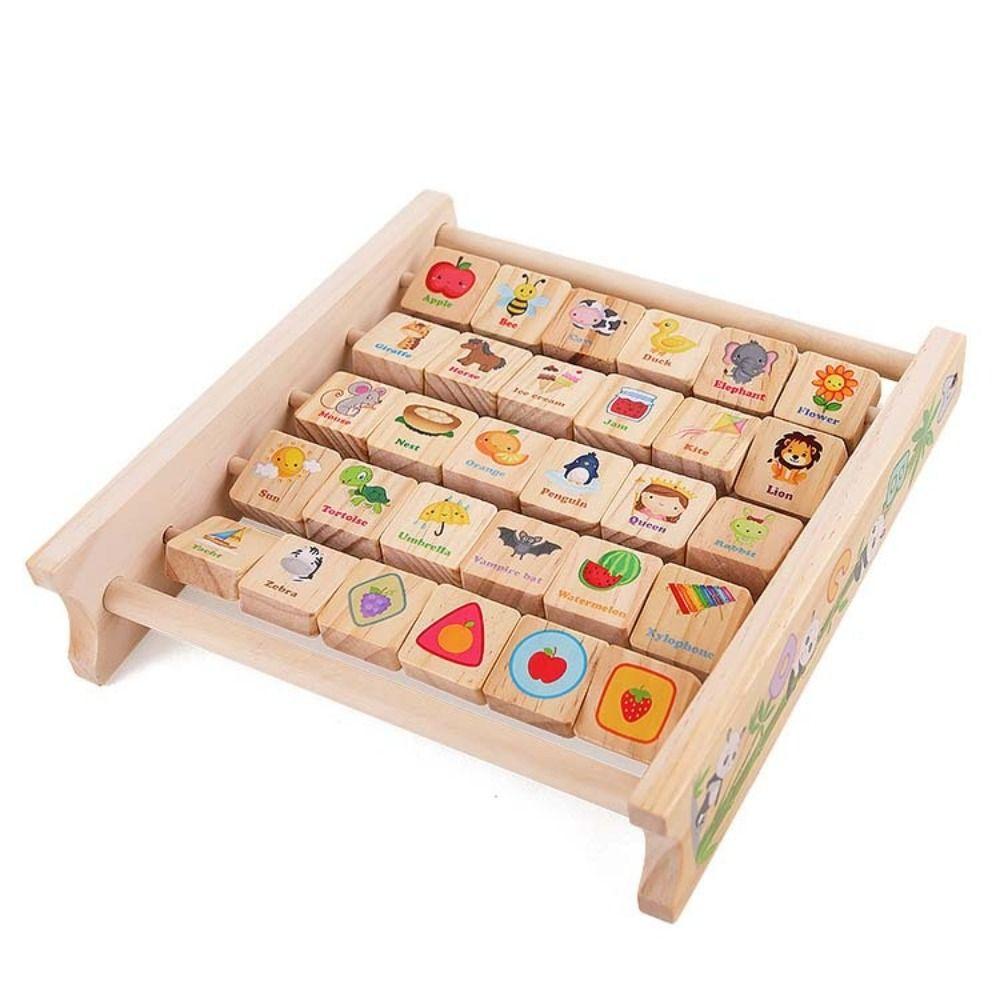 English Alphabet Letter Cognitive Toy Cartoon Pattern Early Education Board Children's Toy