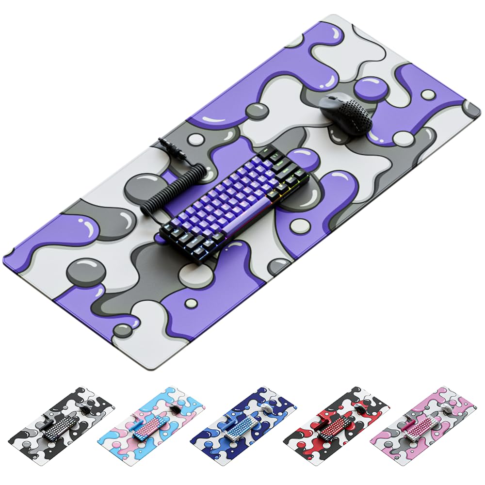 Kraken Игровой коврик для мыши Большой Фиолетовый XXL Игровой коврик для мыши Клавиатура Настольный коврик Толстый Artisan Коврик для мыши для стола - - (Лавандовый Капельный)