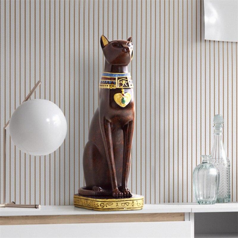 Египетская кошка, ремесло из смолы, винтажный домашний декор, Бастет, богиня, Бог, фараон, статуэтка, офисные украшения, подарок