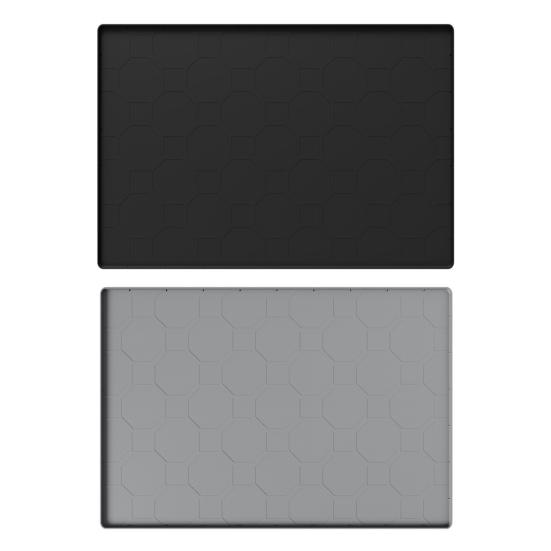 Cat Litter Box Mat with Raised Edges Non-slip Waterproof Urine Proof Easy Clean Scatter Control Kitten Litter Trapping Mat Silicone Floor Pad Pet