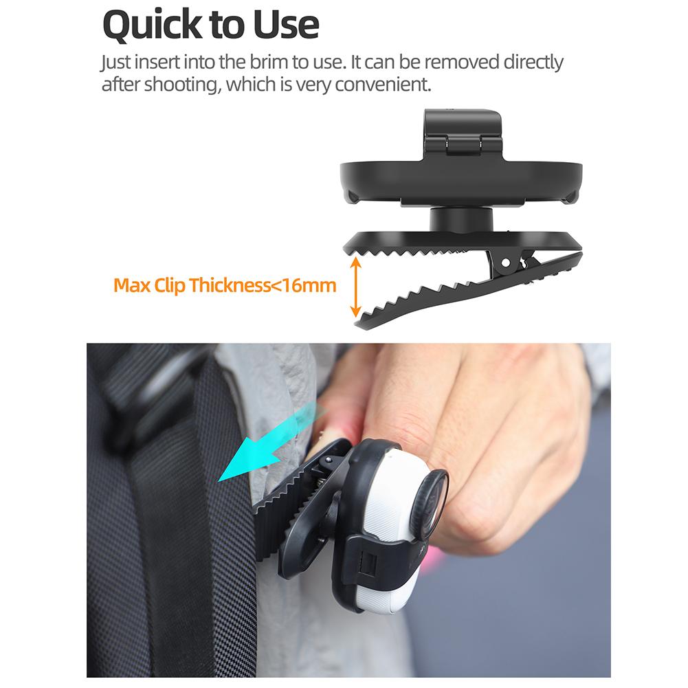 Спортивный держатель камеры для Insta360 GO3S Backpack Clip 360. Подставка Крокодил Камера Спорт GO3 Rot X9W1