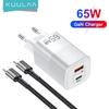 KUULAA 65W GaN USB C Charger PD QC 4.0 3.0 Type C Charger For iPhone 14 13 12 11 Max Pro XS 8 7 Plus For iPad Air 4 Fast Charge Charger