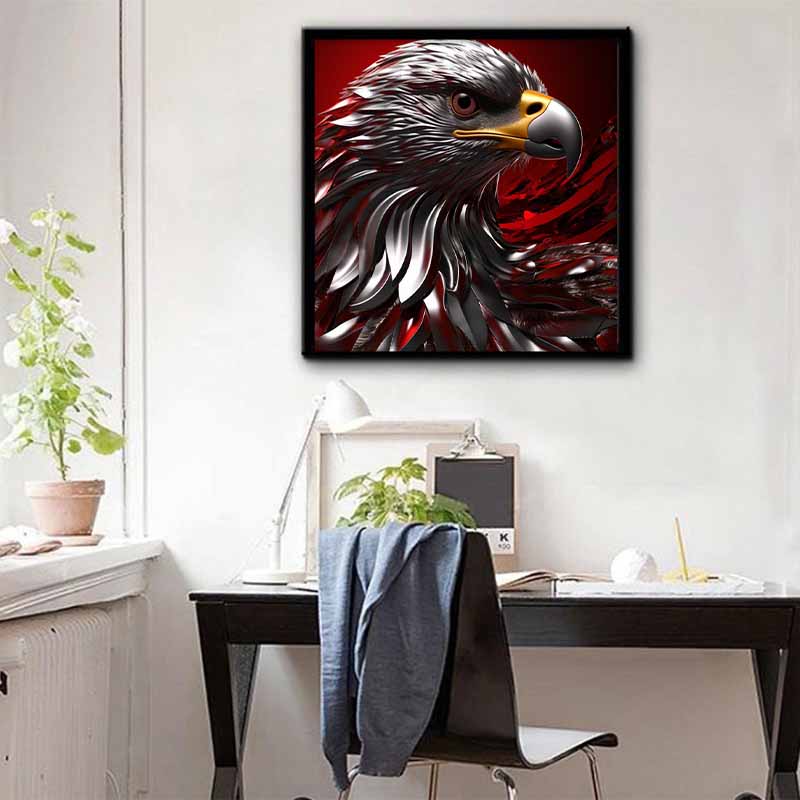 New Arrival 5D DIY Full Circle Diamond Painting "Red Flying Eagle" Embroidery Cross Stitch Home Decor Gift