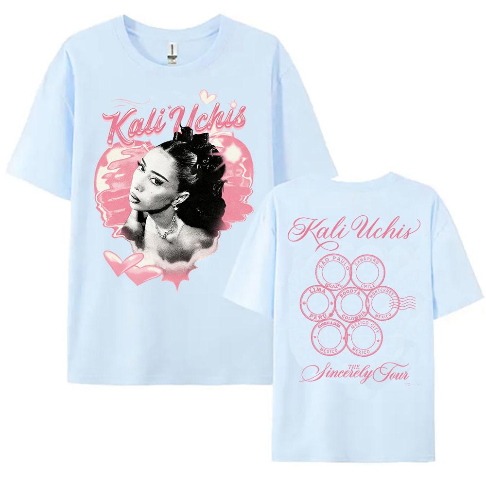 Album Sincerely KALI UCHIS Singer Tshirts Summer Unisex Streetwear Short Sleeve Cotton O-neck T-shirt Fashion Casual Women Tees