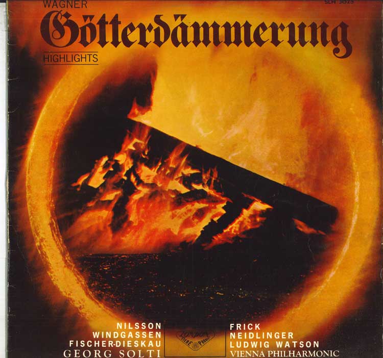 LP Record GEORG SOLTI, THE VIENNA STATE OPERA - Wagner Gotterdammerung Highlights SLH3025 LONDON Japan Classical Used