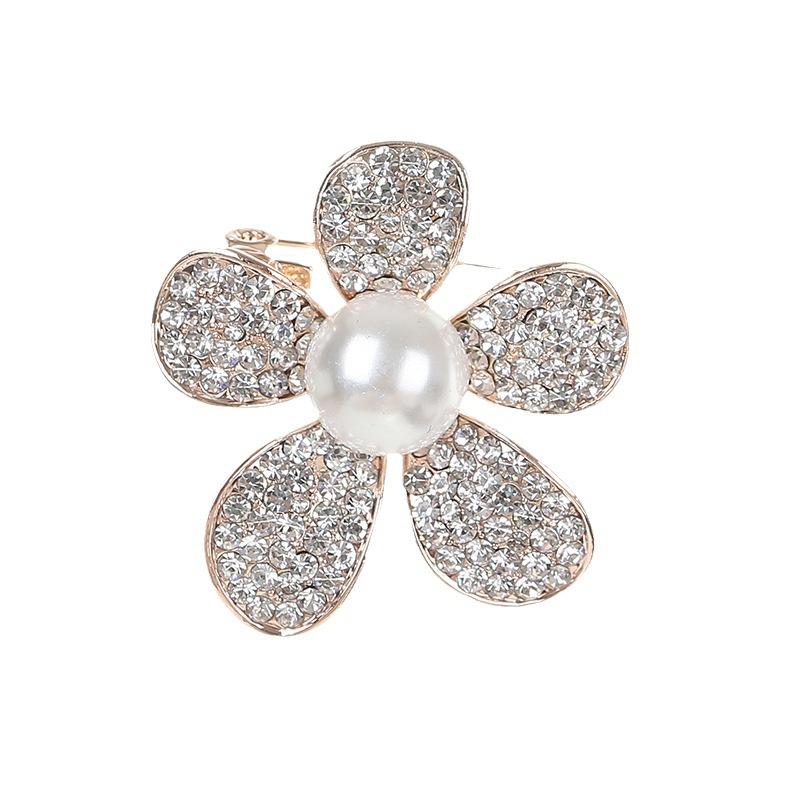 Высококлассная женская модная брошь с бриллиантами и жемчугом, с нежным ароматом и антибликовым аксессуаром-брошью