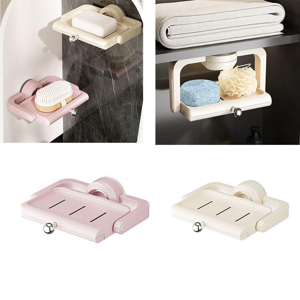 Настенная вращающаяся мыльница на присоске, неперфорированная полка для хранения мыла, туалет