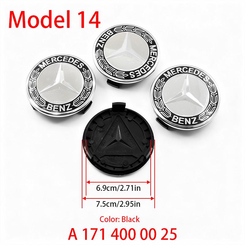 4Pcs 75mm Car Badge Wheel Center Cap For Mercedes Benz W176 W177 W204 W205 W212 W213 W206 X156 X253 W166 Hub Covers Accessories