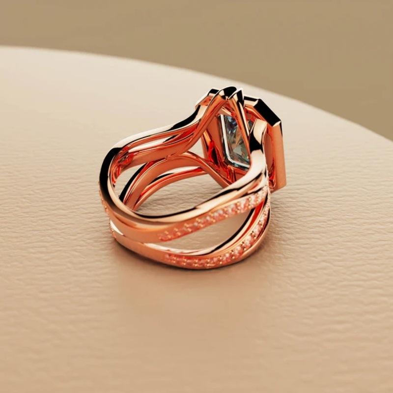 Gorgeous Luxury Rings for Women Wedding Engagement Accessories Unique Female Ring Fashion Jewelry Gifts