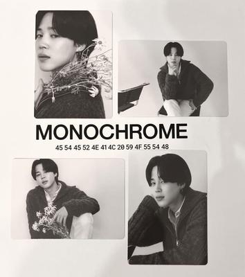 [Б/У] BTS MONOCHROME Мини-фотокарточка ЧИМИН 4 шт.