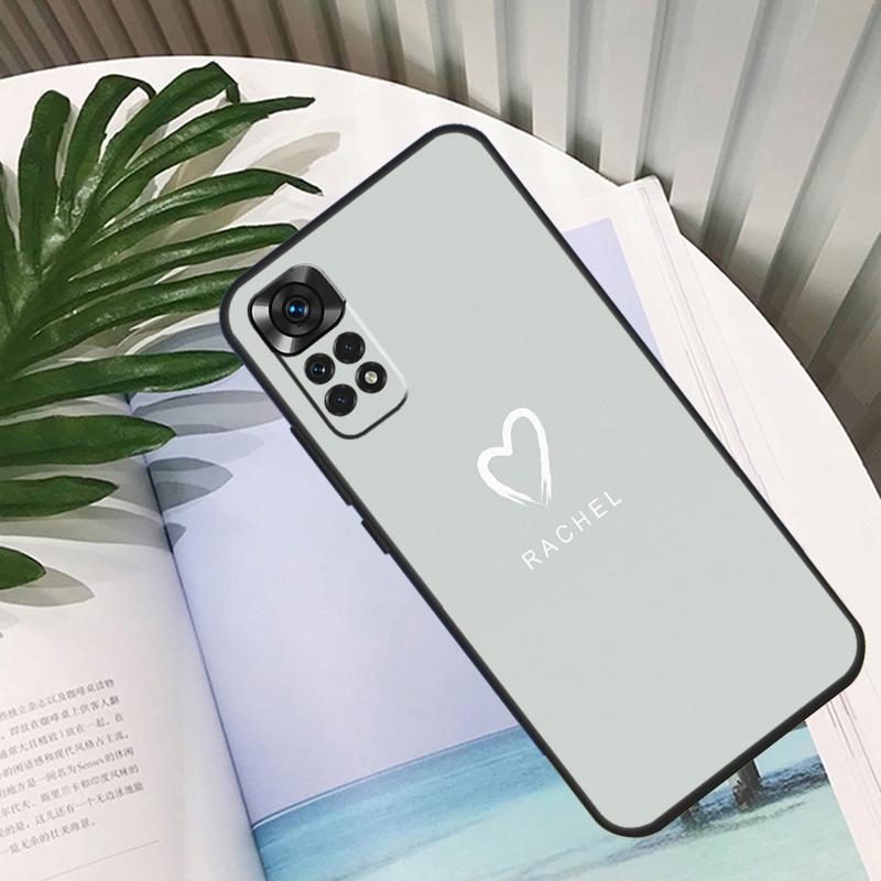 Пастельный чехол для телефона с инициалами на заказ для Xiaomi Redmi Note 12 11 10 8 9 Pro Note 9S 10S 11S Redmi 9C 12C 9T 10C