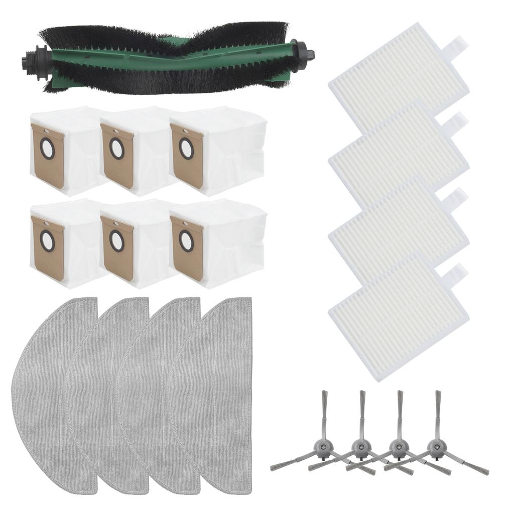 Робот-пылесос для уборки дома Аксессуары Комплект сменных щеток Как показано Тряпки из микрофибры Материал нейлон и пластик