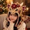 Handmade DIY Crochet Hat Kit Sheep Christmas Hat Kit Animal Hood Knitting Hat  Holiday Present