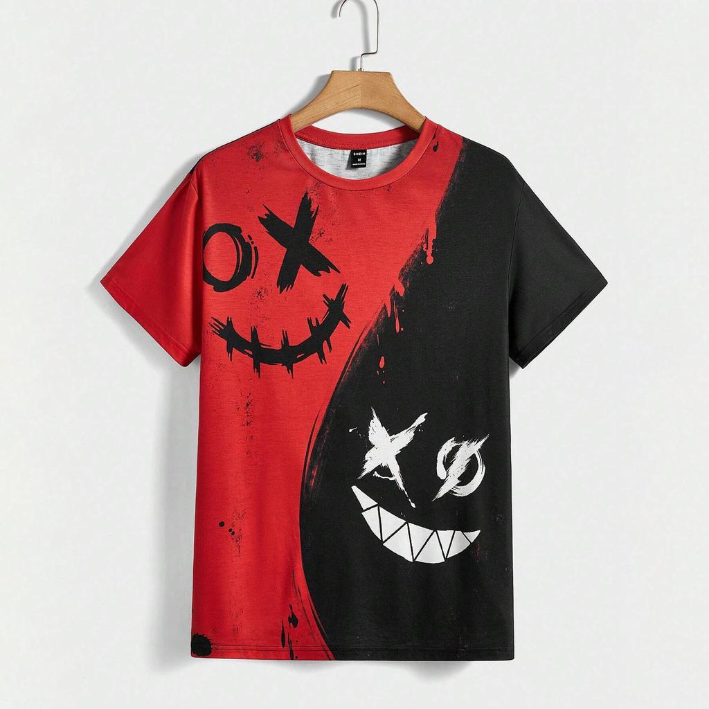 Vintage Men's T-Shirt Cartoon Graphic Print Daily O-Neck Pullover Sports Streetwear Designer Summer Clothing T Shirts