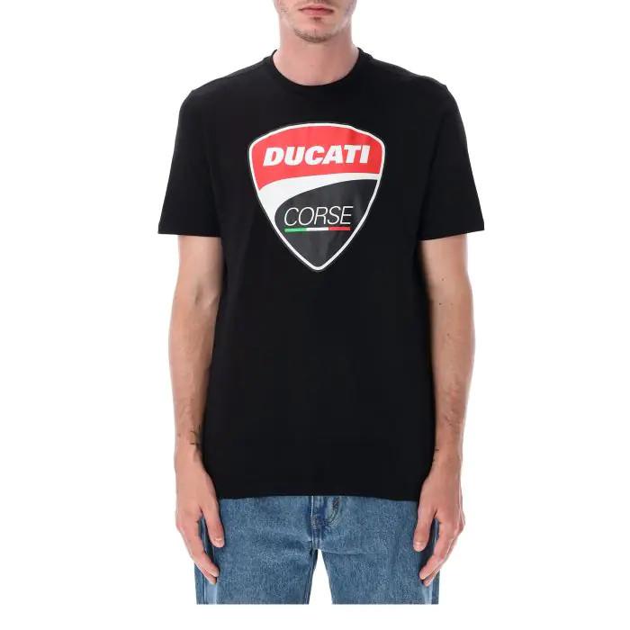 Официальная черная футболка DUCATI CORSE с большим логотипом - 24 36018 Унисекс футболка