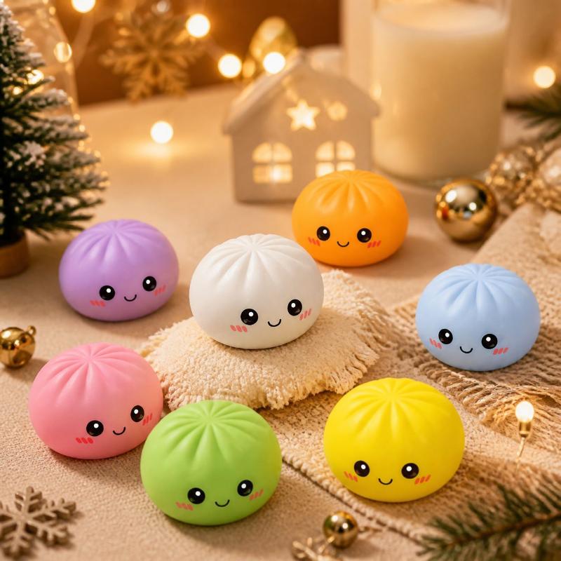 Рождественский Адвент-календарь 2026 Mystery Dumpling Blind Box 24 дня Обратный отсчет Сенсорный Fidget Набор праздничных подарков