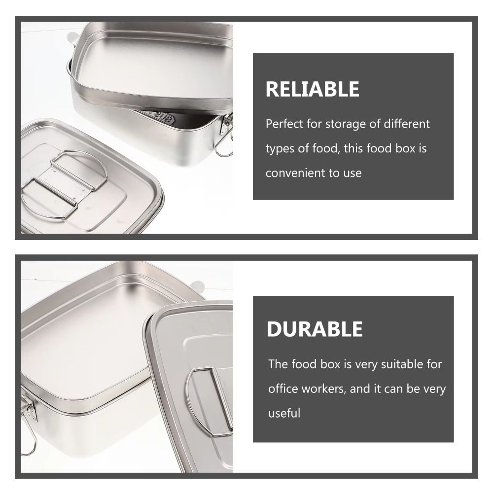 304 Stainless Steel Stainless Steel Lunch Box Leakproof Cover Portable Food Container  Outdoor