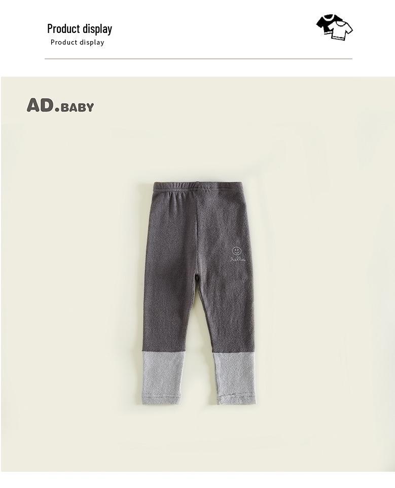 Хлопковые леггинсы в корейском стиле для маленькой девочки, цветной блок - модная осенняя мода