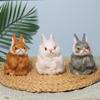 Плюшевая фигурка пасхального кролика: Реалистичная игрушка-кролик и украшение для дома