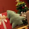 Festive Christmas Tree Plush Pillow With Padded Pp Cotton Filling For Sofa Decor