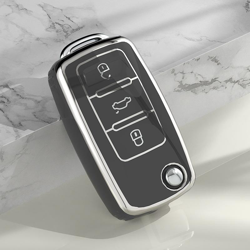 Чехол-держатель для ключей из ТПУ для Volkswagen VW Bora Polo Tiguan Jetta Passat B5 B6 B7 Golf Beetle для Skoda Octavia, аксессуары