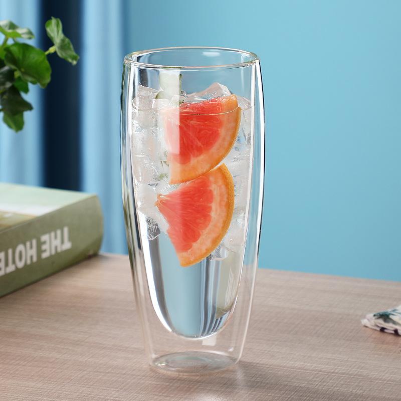80-650ml Double Wall Glass Mug Resistant Tea Beer Mug Coffee Milk Lemon Juice Cup Drinkware Lover Coffee Cups Gift Creativity